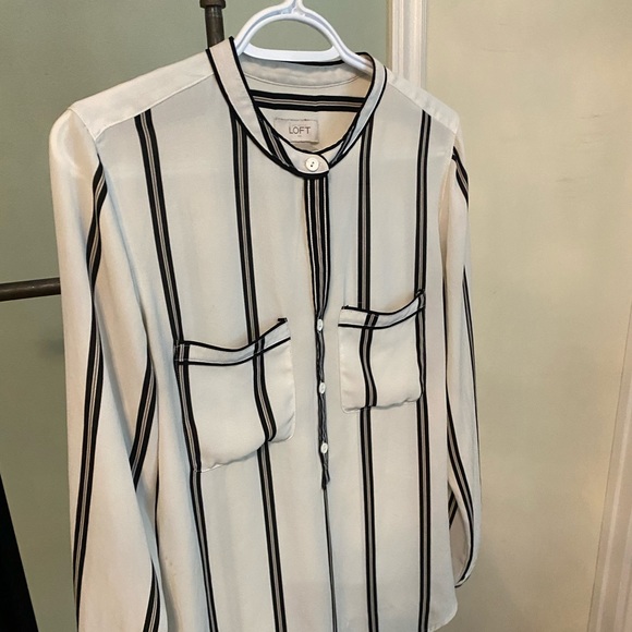 White striped blouse - size small - Picture 3 of 3